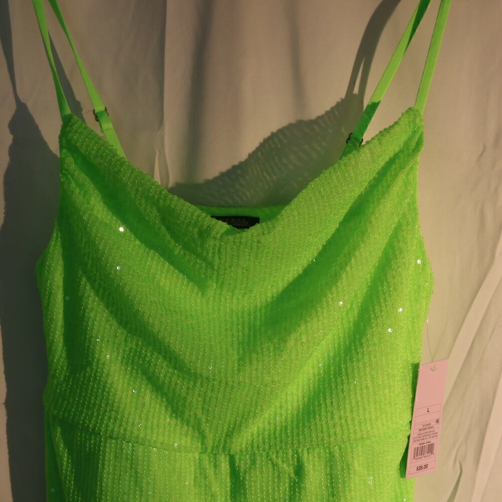 Wild Fables Sea Gream Foam Sparkle Dress Swimsuit Cover Size Large